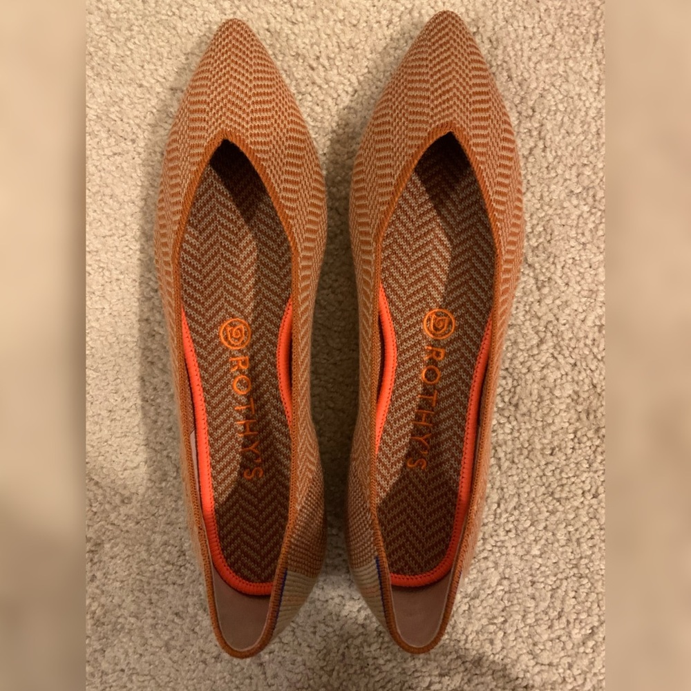 Rothy’s Camel Herringbone Merino Points (Size 8.5)